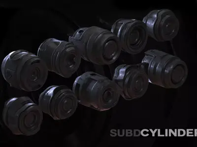 10 Cylinders SUBD 3D model