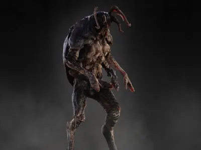 Insectoid Creature Beetle Low-poly 3D model