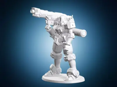 Sci-fi Mecha Robot Shoulder Cannon 3D print model