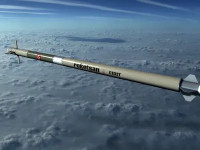 Roketsan Cirit 3 Missile Low-poly 3D model