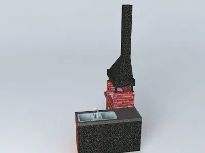 Barbecue, Broiler Pan Free 3D model