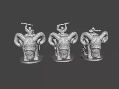 6MM SW TUSKEN ON BANTHA SET MINIATURE MODELS SCIFI GAMES EPIC 3D print model