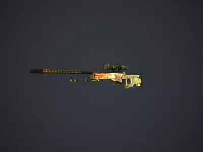 Awp Dragon Lore Low-poly 3D model