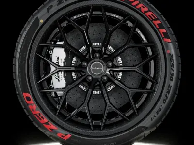 Pirelli P ZERO 255 30 ZR20 92Y Lambo Front 3D model