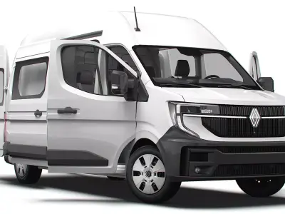 Renault Master L3H3 CrewCab Van HQ Interior 2024 3D model