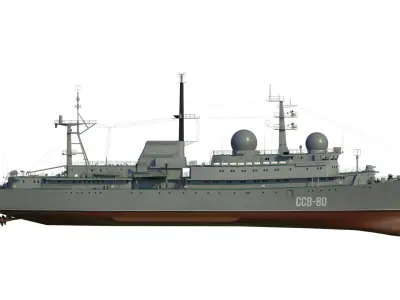 Intelligence ship SSV-80 project 1826 Lira 3D model