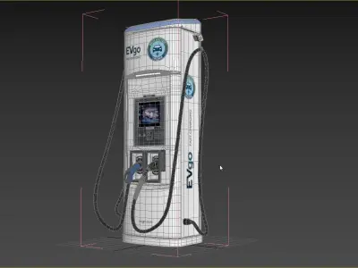 BTC Power 50 kW Slim Line DC EV Fast Car Charger Station 3D model