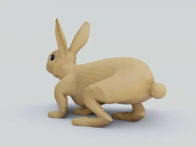 Lowpoly Rabbit Low-poly 3D model