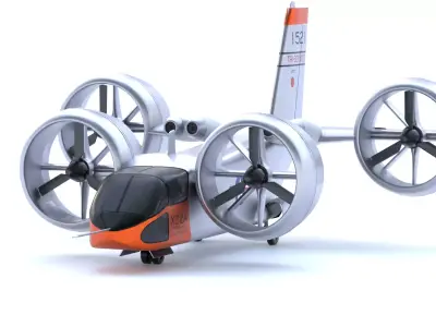 Bell X-22 - Hover Assault Transport - The DUCT DEVIL Low-poly 3D model