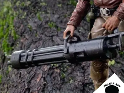 MINI GUN SCALE 1 12 FOR ACTION FIGURES 3D print model