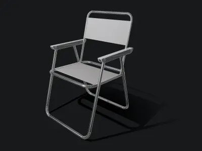 PBR Low Ploy Picnic Chair Low-poly 3D model Low-poly 3D model