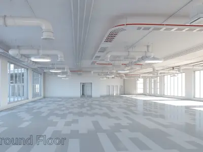 Office Building Interior and Exterior 3D model