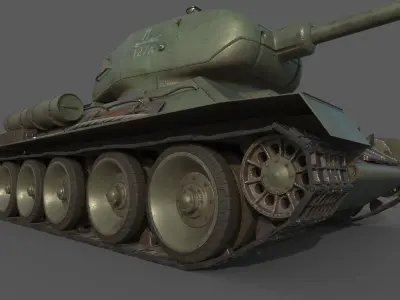 Tank T-34-85 1944 3D model