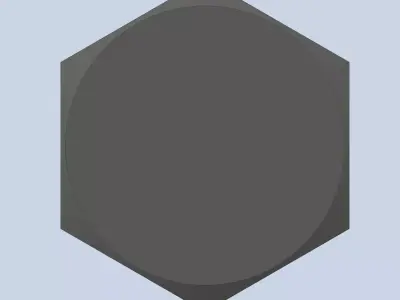 Bolt Partial Thread Hexagonal Head M8x50mm 3D model