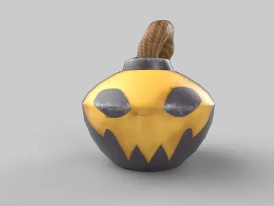 Stylized bomb Low-poly 3D model