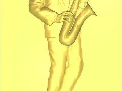 Saxophone Player Free 3D print model