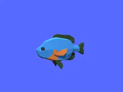 9t5 Low Poly Fresh Water Fish Low-poly 3D model