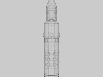 Artillery Shell Military  Low-poly 3D model