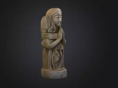 Ethereal Serenity Low-poly 3D model