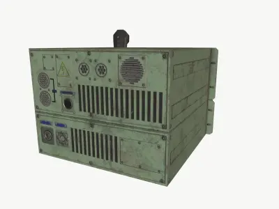 Radio unit 4 Low-poly 3D model