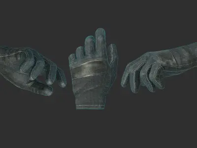 Tactical Gloves Low-poly 3D model