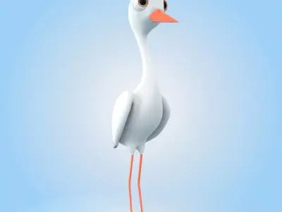 Stork 3D model