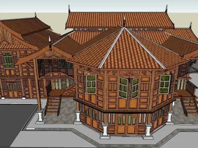 Malaysian Traditional House Design 3D model