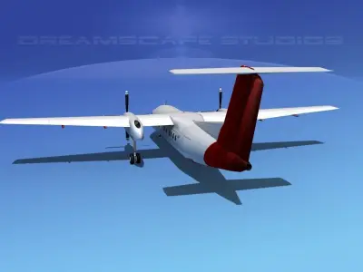 Dehaviland DHC-8 100 Corporate 3 3D model