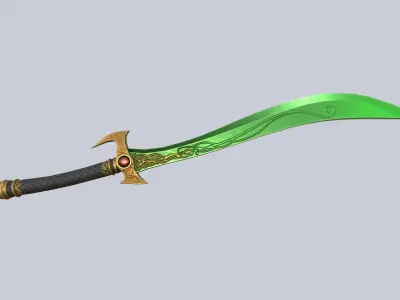 Nature blade Low-poly 3D model order