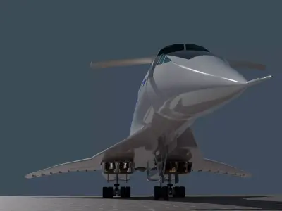 TU 144 dirty Configuration 3D model