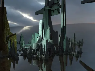 Dark lords Spaceport kit bash 3D model