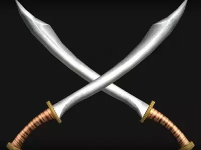 Scimitar two swords Low-poly 3D model