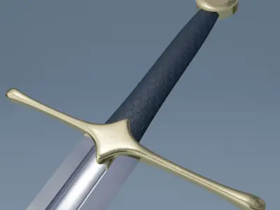 Sword two swords Low-poly 3D model