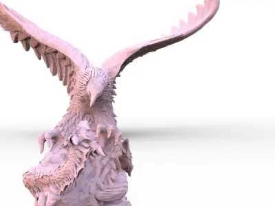Great Eagle VS Dragons 3D model