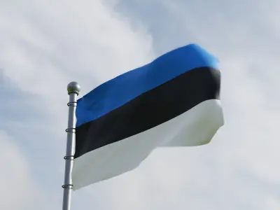Animated Estonia Flags 3D model