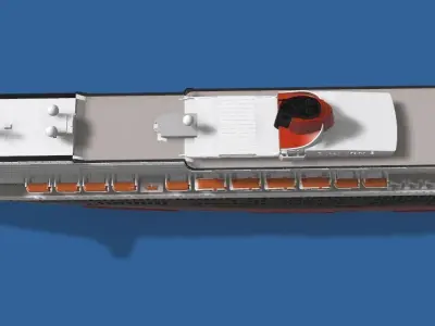 RMS Queen Mary 2 QM2 ocean liner 3D print ready model 3D print model