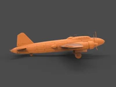 Mitsubishi G4M 3D print model