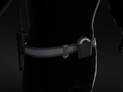 Duty belt Low-poly 3D model