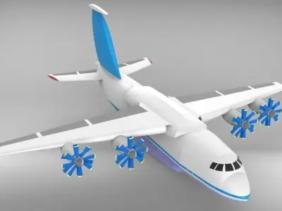 Antonov An-70 aircraft 3D model