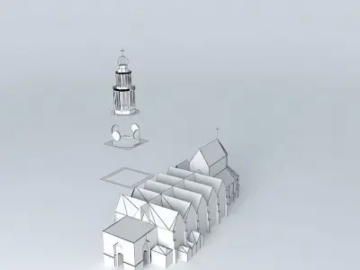 Martini Tower and Church Free 3D model