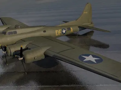 Boeing B-17F Fortress 3D model