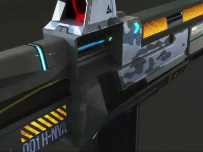 H-NYA-SMG Sub Machine Gun Low Poly Low-poly 3D model