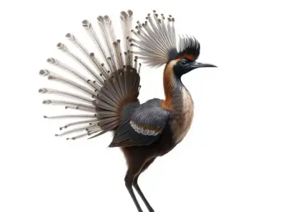 Elegant Crested Bird model pack Low-poly 3D model