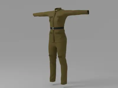 WW2 Soldier Uniform Low-poly 3D model