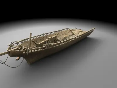 Wooden shipwreck 2 3D model