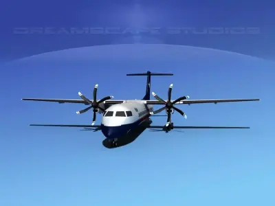 Dehaviland DHC-8 400 Texair 3D model