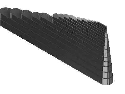 Standard splines DIN6885 3D model