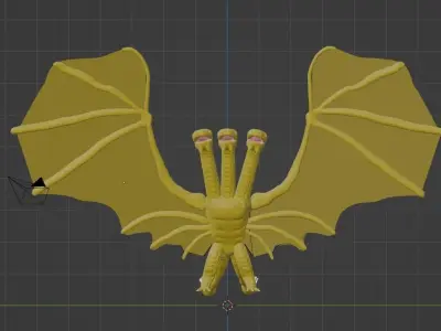 free king ghidorah model Free 3D model