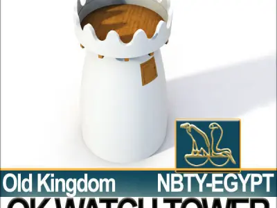 Ancient Egyptian Old Kingdom Watch Tower 3D model