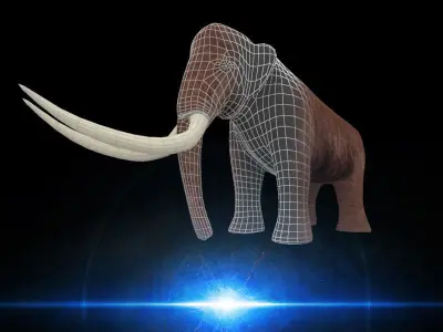 Mammoth elephant Low-poly 3D model
